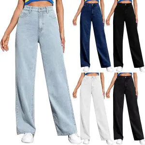 Sweatpants Jeans for Women Soft High Waisted Wide Leg Baggy Jeans Plus Size That Look Like Jeans Boyfriend Jeans Comfy Denim