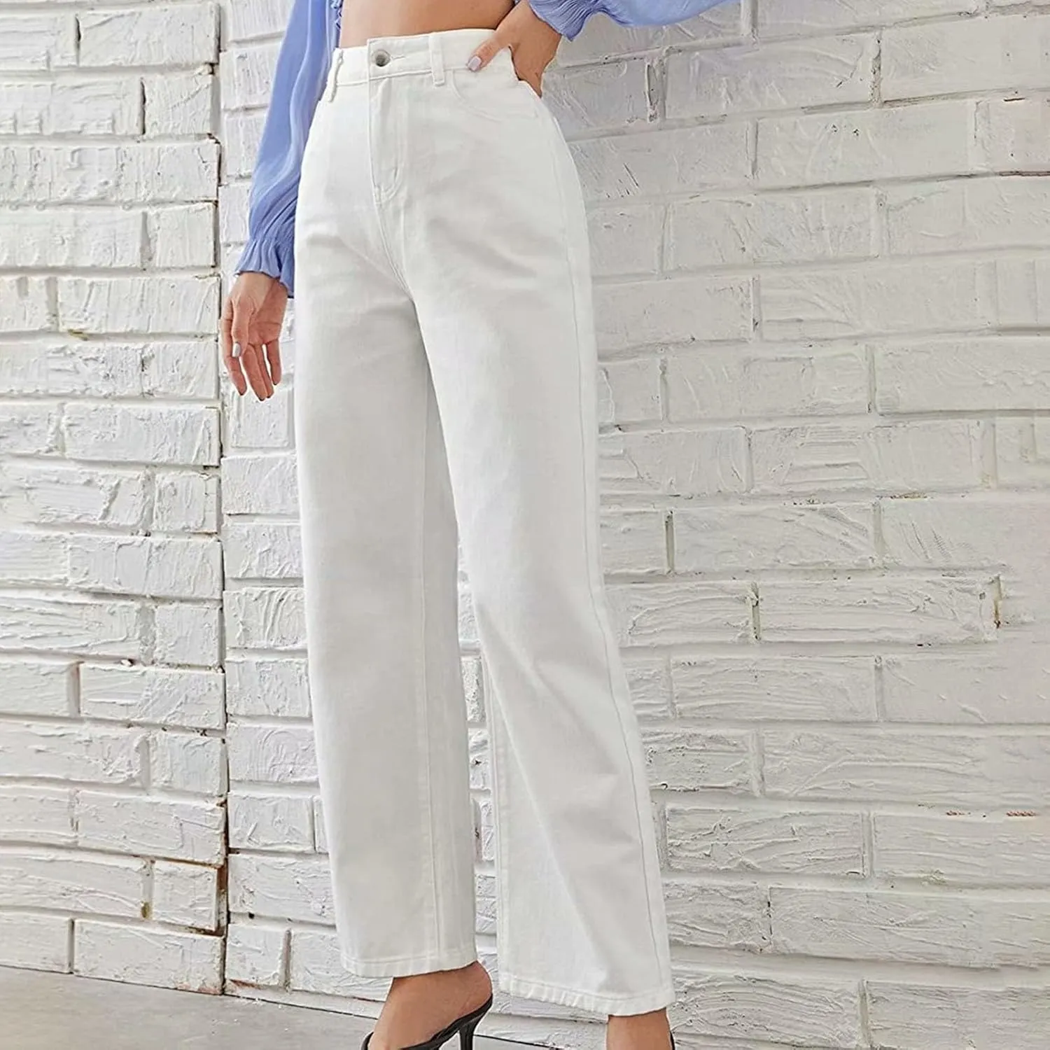 Sweatpants Jeans for Women Soft High Waisted Wide Leg Baggy Jeans Plus Size That Look Like Jeans Boyfriend Jeans Comfy Denim