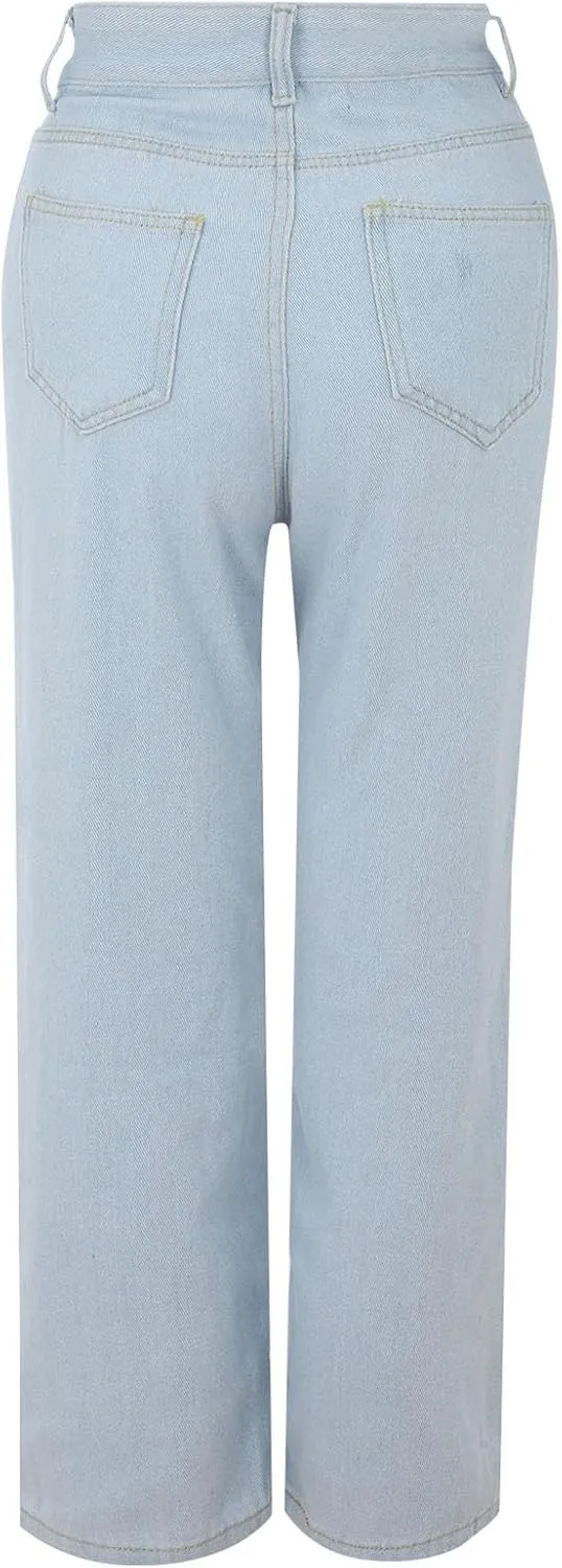 Sweatpants Jeans for Women Soft High Waisted Wide Leg Baggy Jeans Plus Size That Look Like Jeans Boyfriend Jeans Comfy Denim