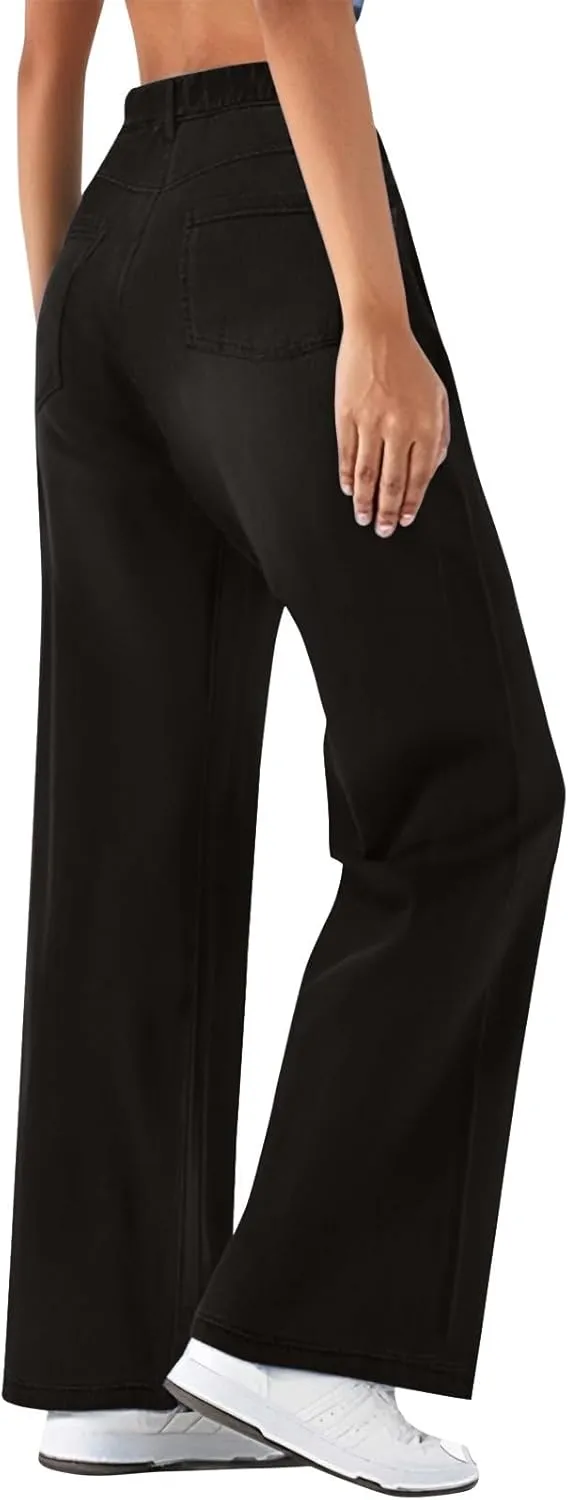 Sweatpants That Look Like Jeans Boyfriend Jeans Sweatpant Jeans High Waisted Cute Wide Leg Jeans