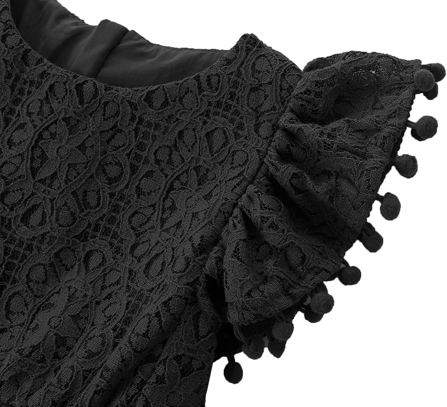 Toddler Girls Lace Dresses Baby Girl Elegant Dress Flutter Sleeve Lace Party Princess Dress