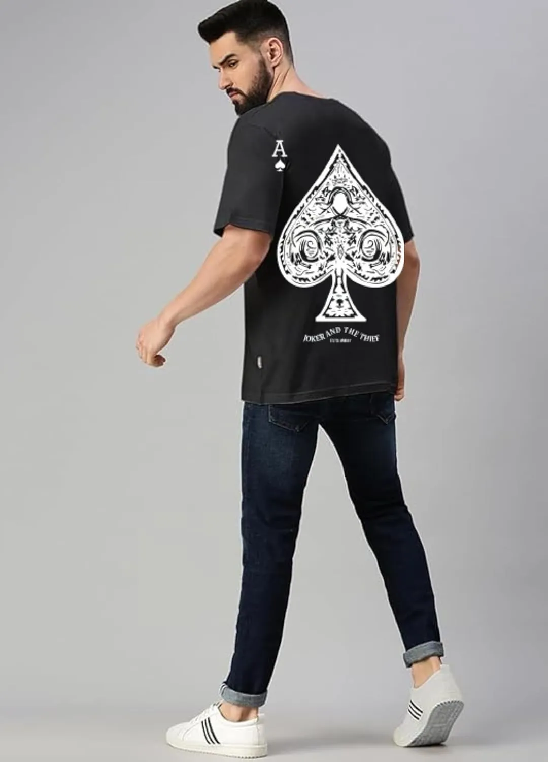 UPSTRING TEES-Symbol Men's Solid Cotton Rich Black T-Shirt | Half Sleaves | Stylish, Comfortable, Versatile Fashion