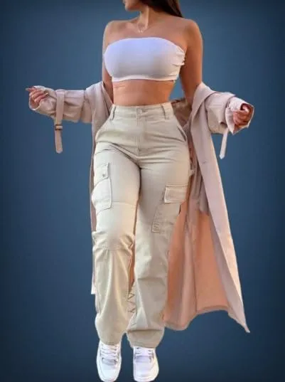 Versatile Multi-Pocket Cargo Pants for Women - Comfortable Wear