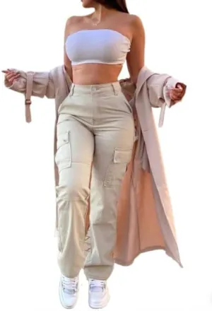 Versatile Multi-Pocket Cargo Pants for Women - Comfortable Wear