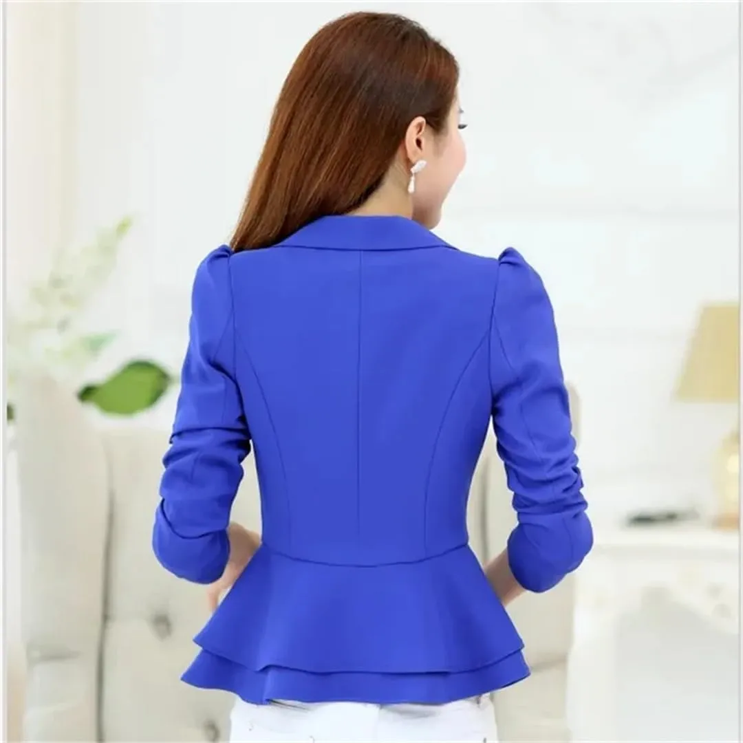 Women Autumn Long Sleeves Casual Suit Coat Office Ladies Blazers Jackets Outerwear
