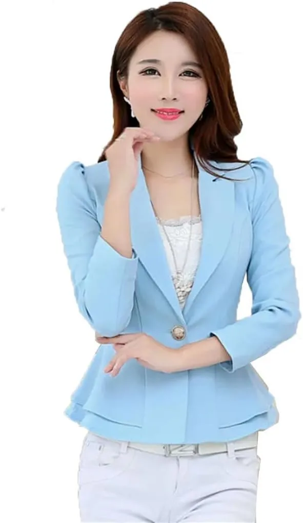 Women Autumn Long Sleeves Casual Suit Coat Office Ladies Blazers Jackets Outerwear