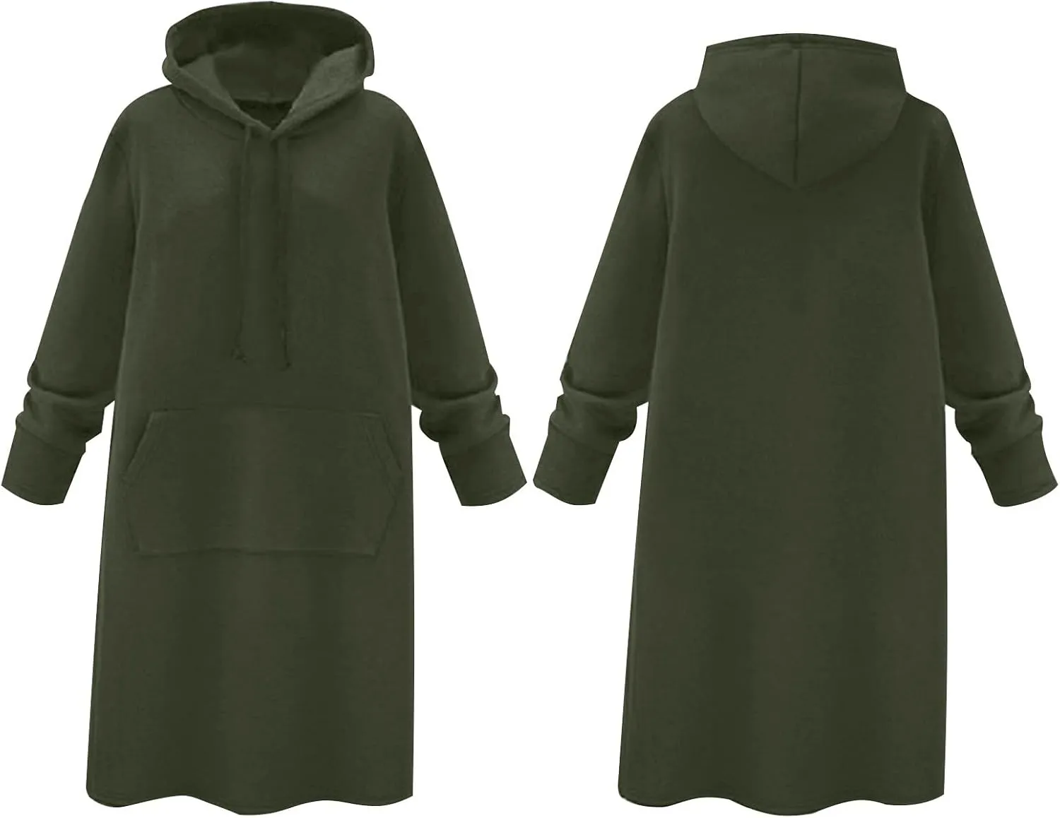 Women Hoodie Dress Casual Sweatshirt Dress Long Sleeve Pullover Fall Trendy Hooded Dress Mini Dress with Pockets