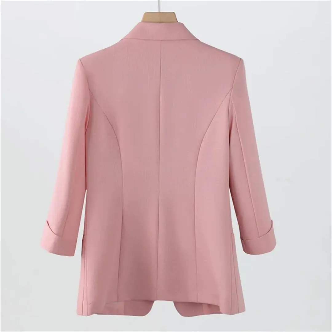 Women Spring Summer Business Blazer Coat Office Lady Work Casual Suit Jacket