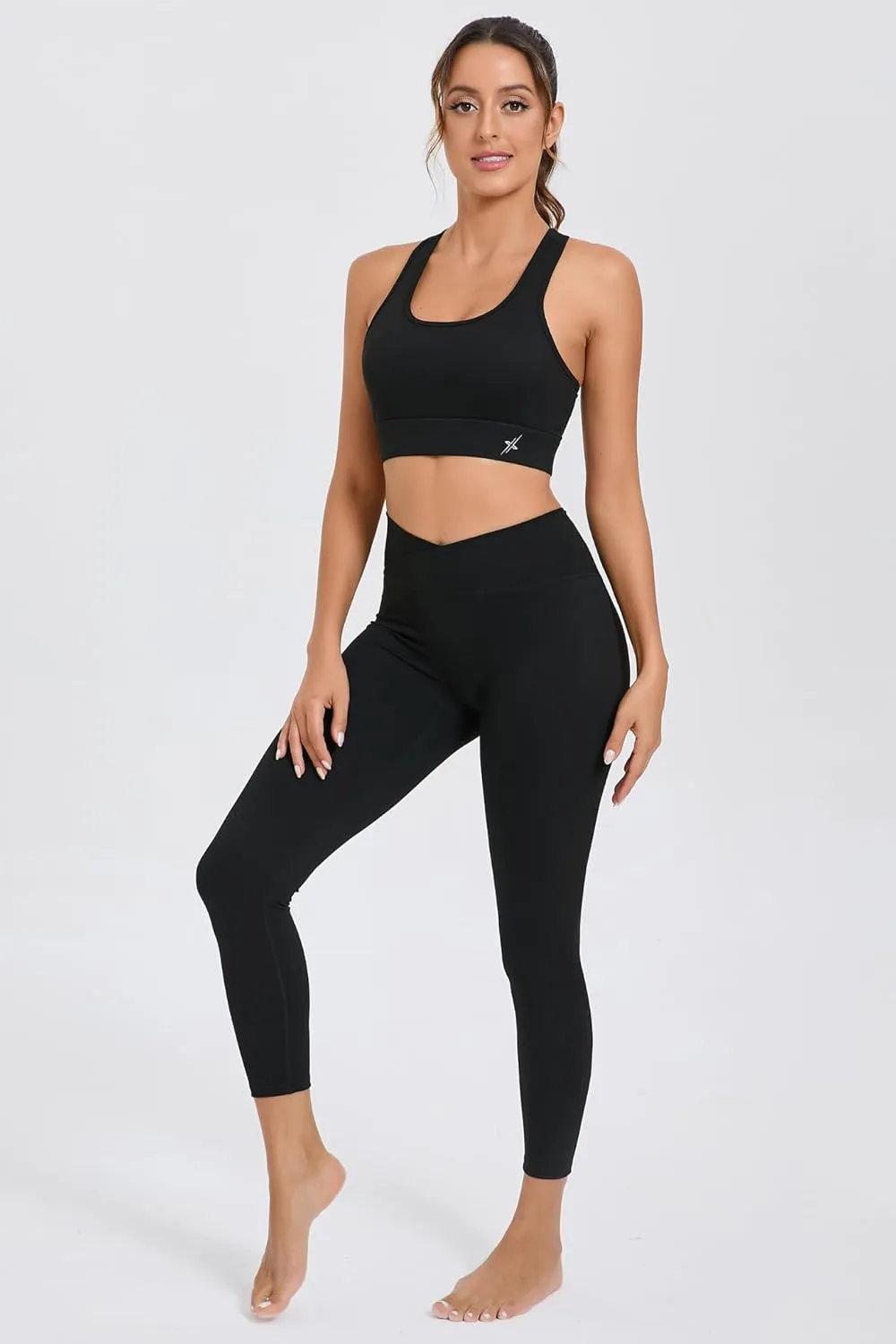 Women's Activewear Set – Ribbed & Smooth Leggings, V Cross & Fitness Shorts – Stylish, Versatile Workout Wear