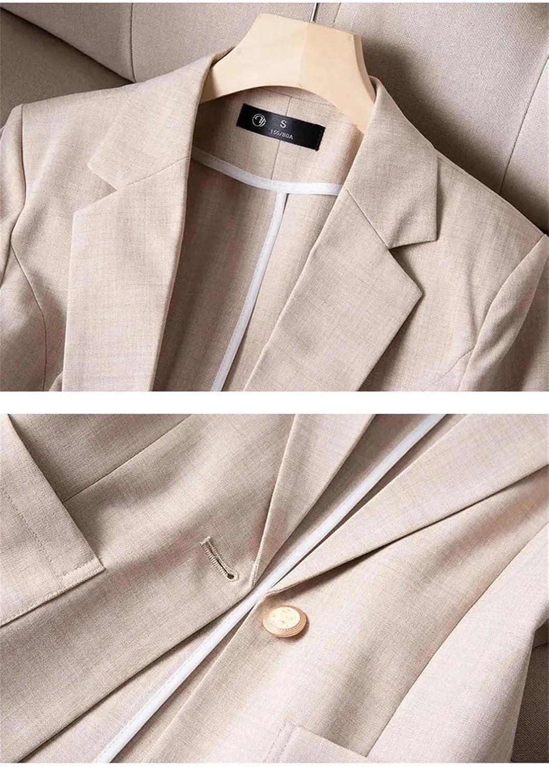 Women's Blazer Suits Elegant Spring Summer Professional Suit Coat Trousers Two Piece Set