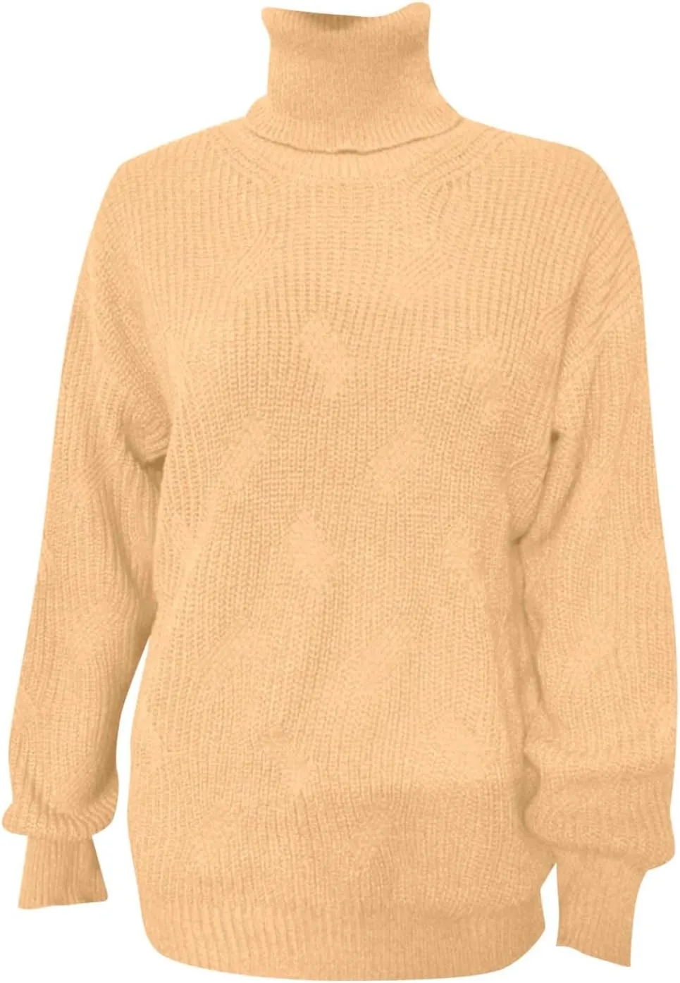 Women's Cashmere Sweaters Turtle Necks Long Sleeve Solid Elegant Comfy Pullover Sweater Elegant