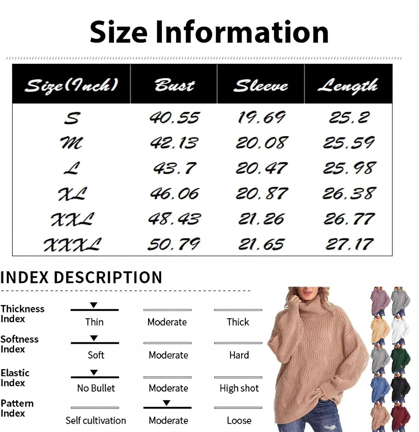 Women's Cashmere Sweaters Turtle Necks Long Sleeve Solid Elegant Comfy Pullover Sweater Elegant