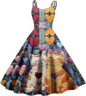 Women's Casual Fashion Print Sexy Off Shoulder Punk Retro Dress Retro Dress Dress