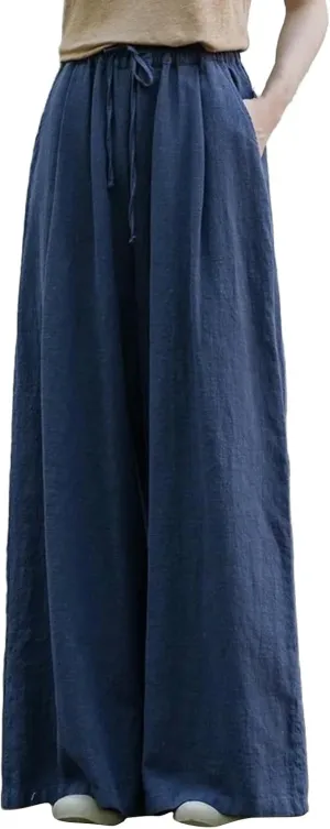 Women's Cotton and Linen Women's Spring and Autumn Linen Literary Loose and Versatile Plus Size