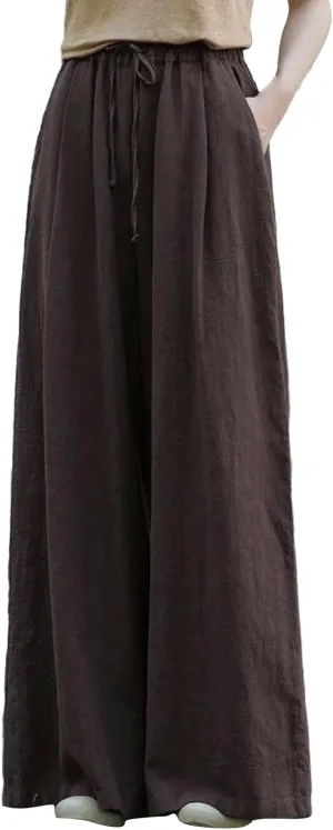 Women's Cotton and Linen Women's Spring and Autumn Linen Literary Loose and Versatile Plus Size