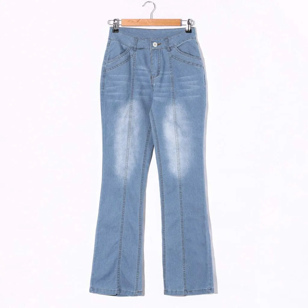 Women's Curvy Totally Women Retro High Waisted Elastic Slim Embroidered Jeans High Waisted Stretchy Skinny Jeans