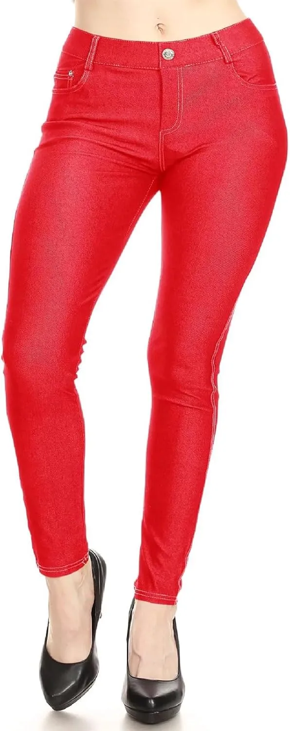 Women's Curvy Totally Women Retro High Waisted Elastic Slim Embroidered Jeans High Waisted Stretchy Skinny Jeans