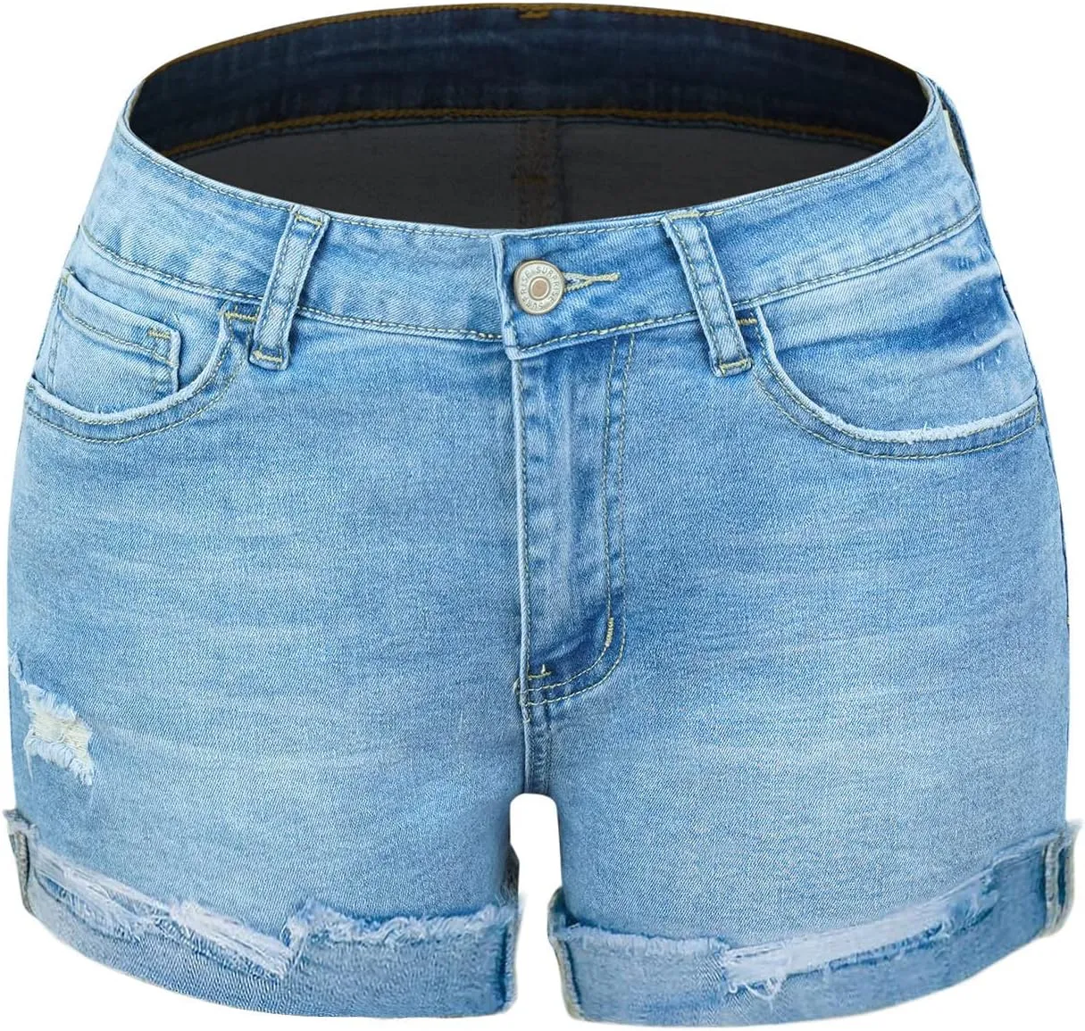Women's Denim Shorts Summer Casual Lightweight Button Jean Shorts High Waist Vacation Y2K Short Versatile Style 2025