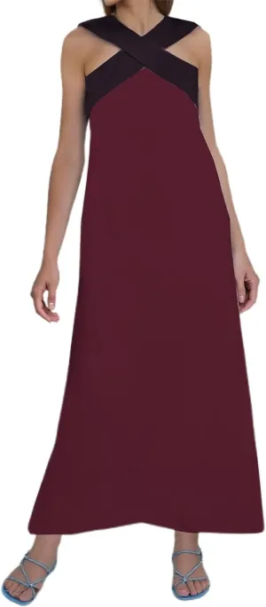 Women's Elegant Neckline Open Back Evening Dress Plus Size Cocktail Dress 2X