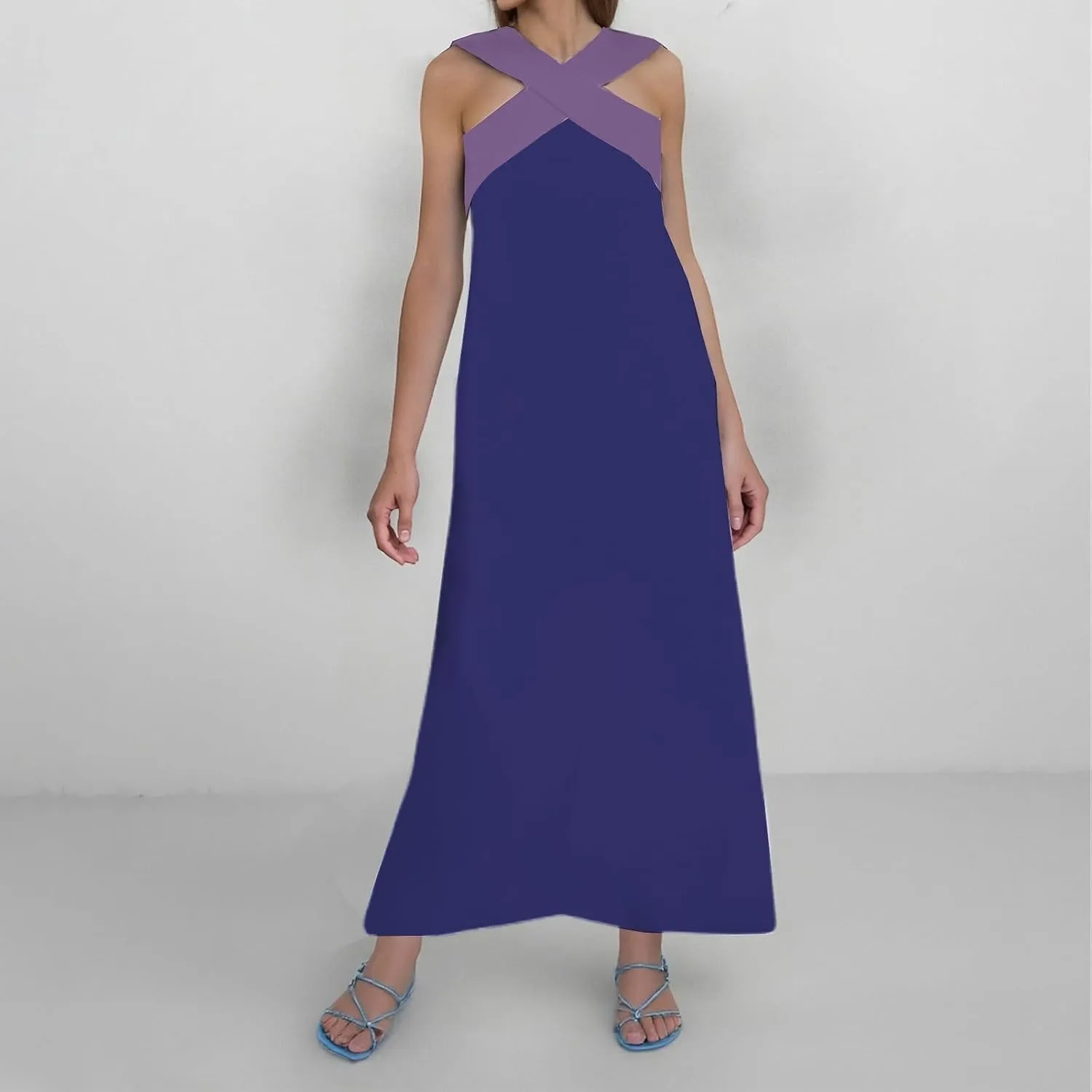 Women's Elegant Neckline Open Back Evening Dress Plus Size Cocktail Dress 2X