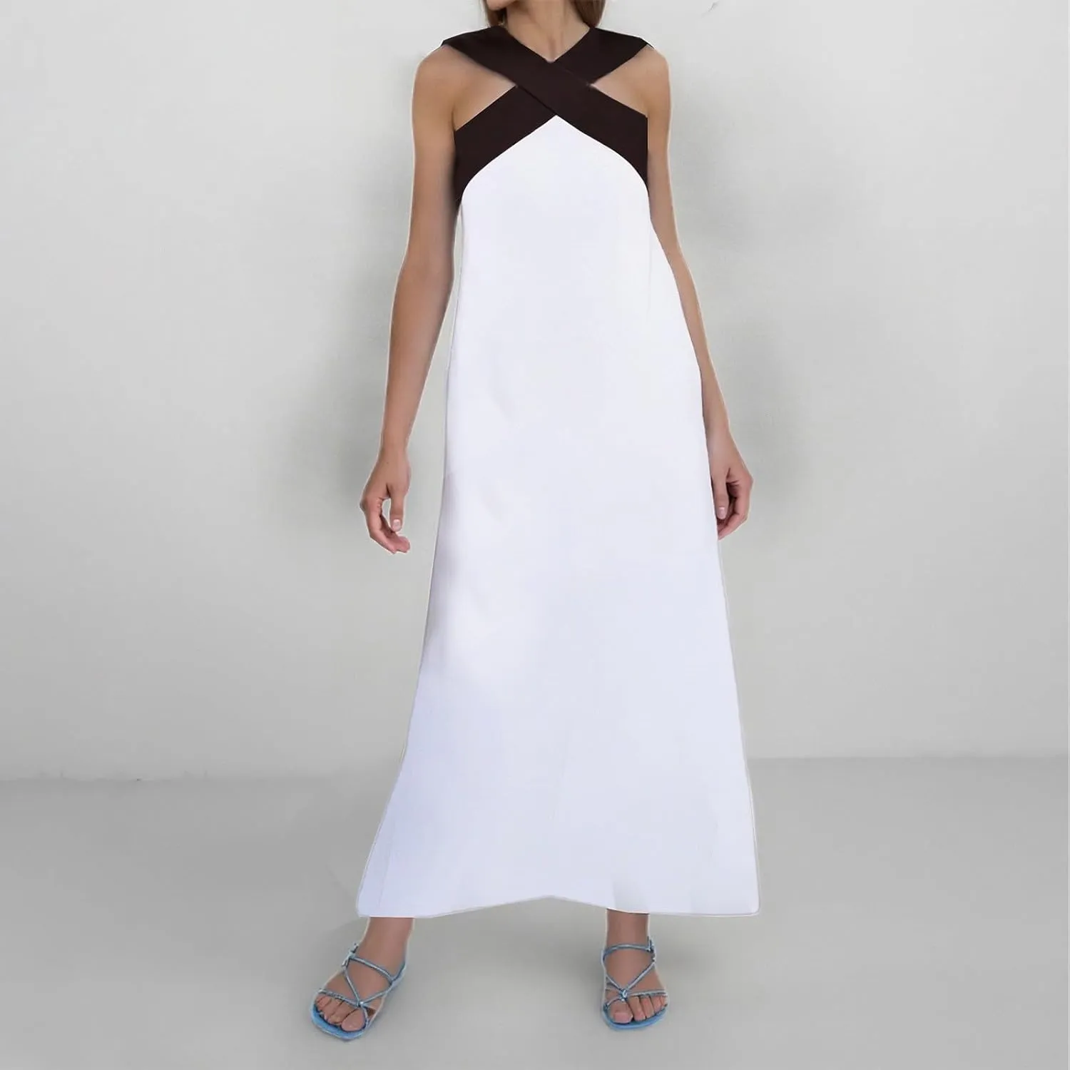 Women's Elegant Neckline Open Back Evening Dress Plus Size Cocktail Dress 2X