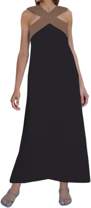 Women's Elegant Neckline Open Back Evening Dress Plus Size Cocktail Dress 2X