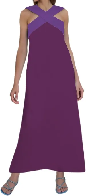 Women's Elegant Neckline Open Back Evening Dress Plus Size Cocktail Dress 2X