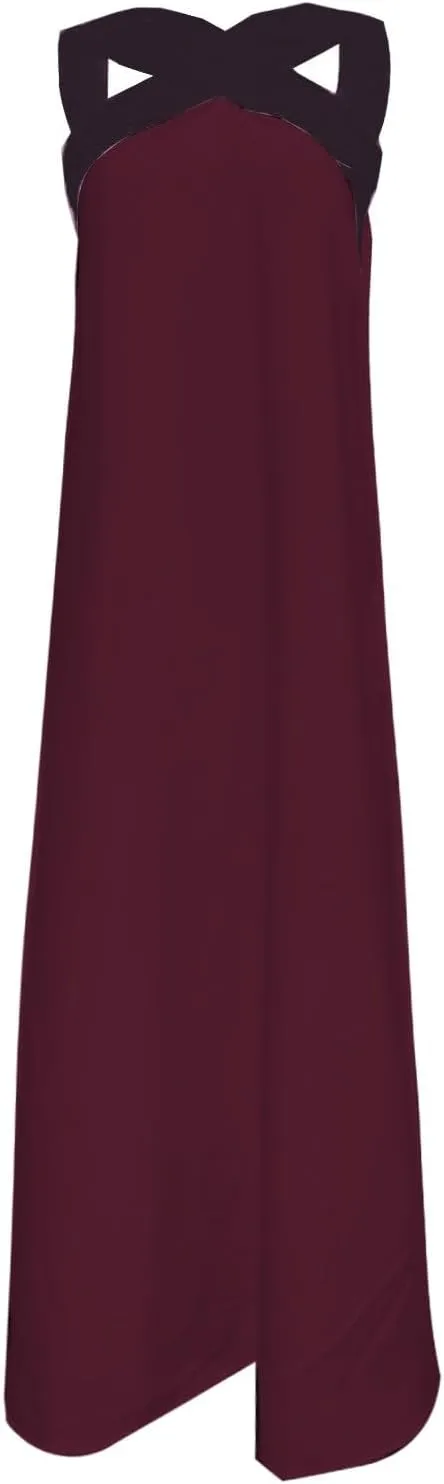 Women's Elegant Neckline Open Back Evening Dress Plus Size Cocktail Dress 2X