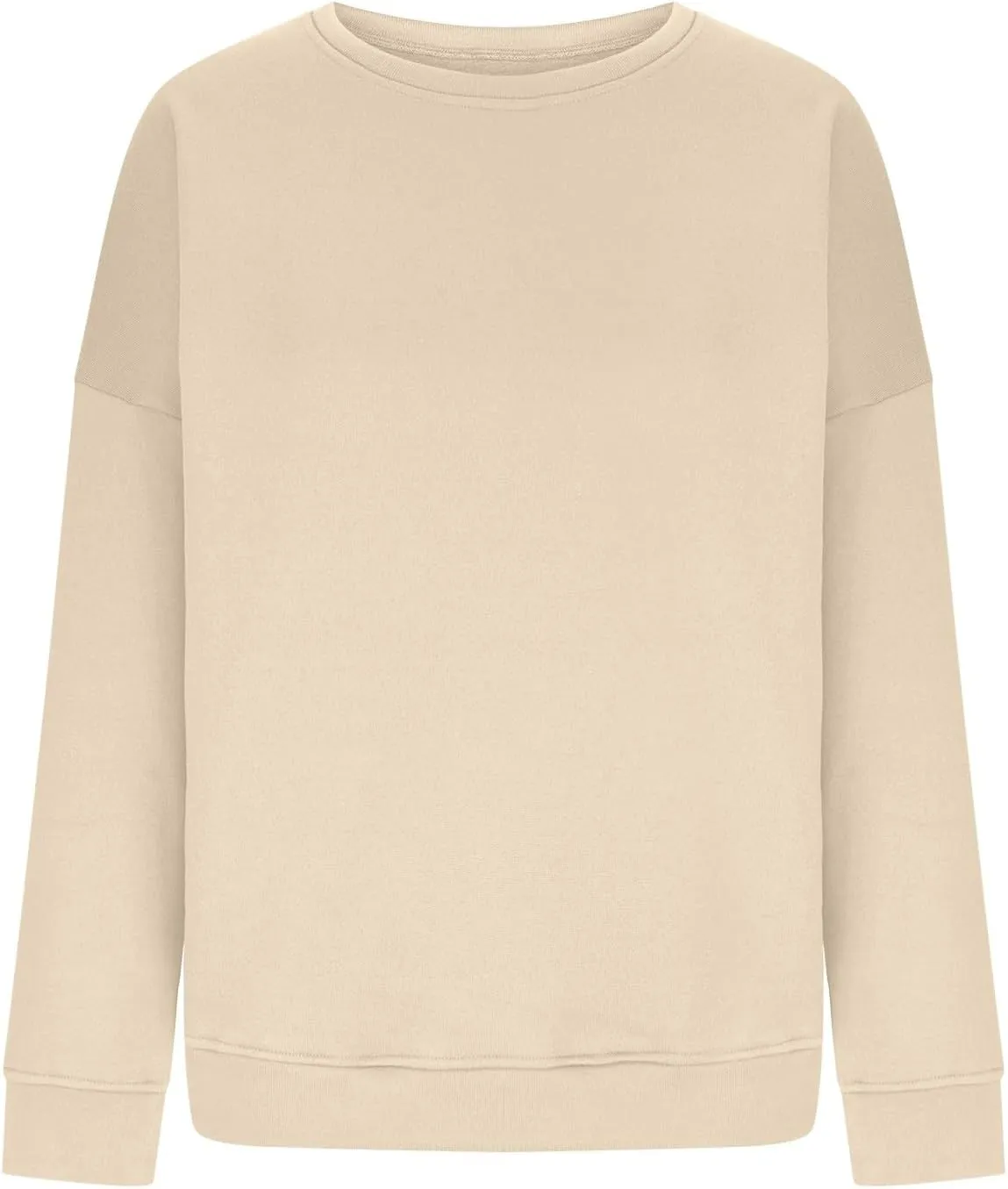 Women'S Fall Long Sleeve Solid Color Sweatshirt, Comfortable Fabric, Simple Design, Fashionable and Versatile