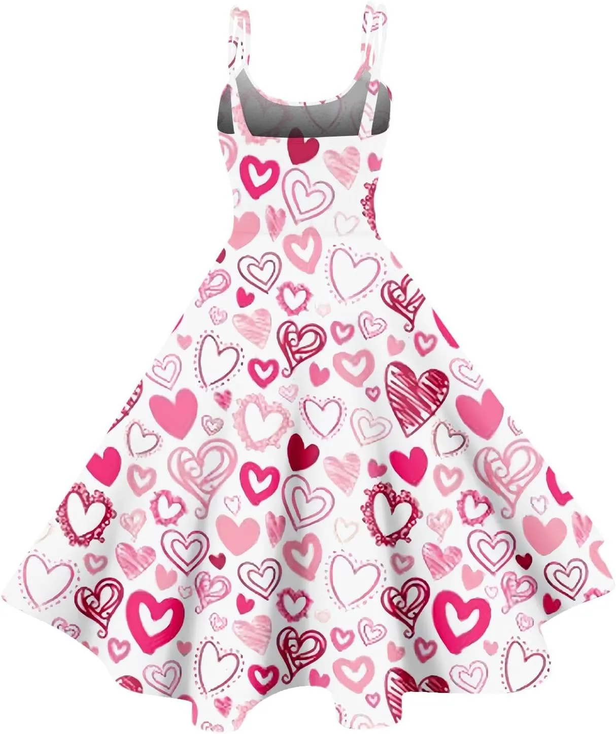 Women's Fashion Valentine's Day Printed Sexy Strapless Gothic Cocktail Dress Punk, Vintage Dress.