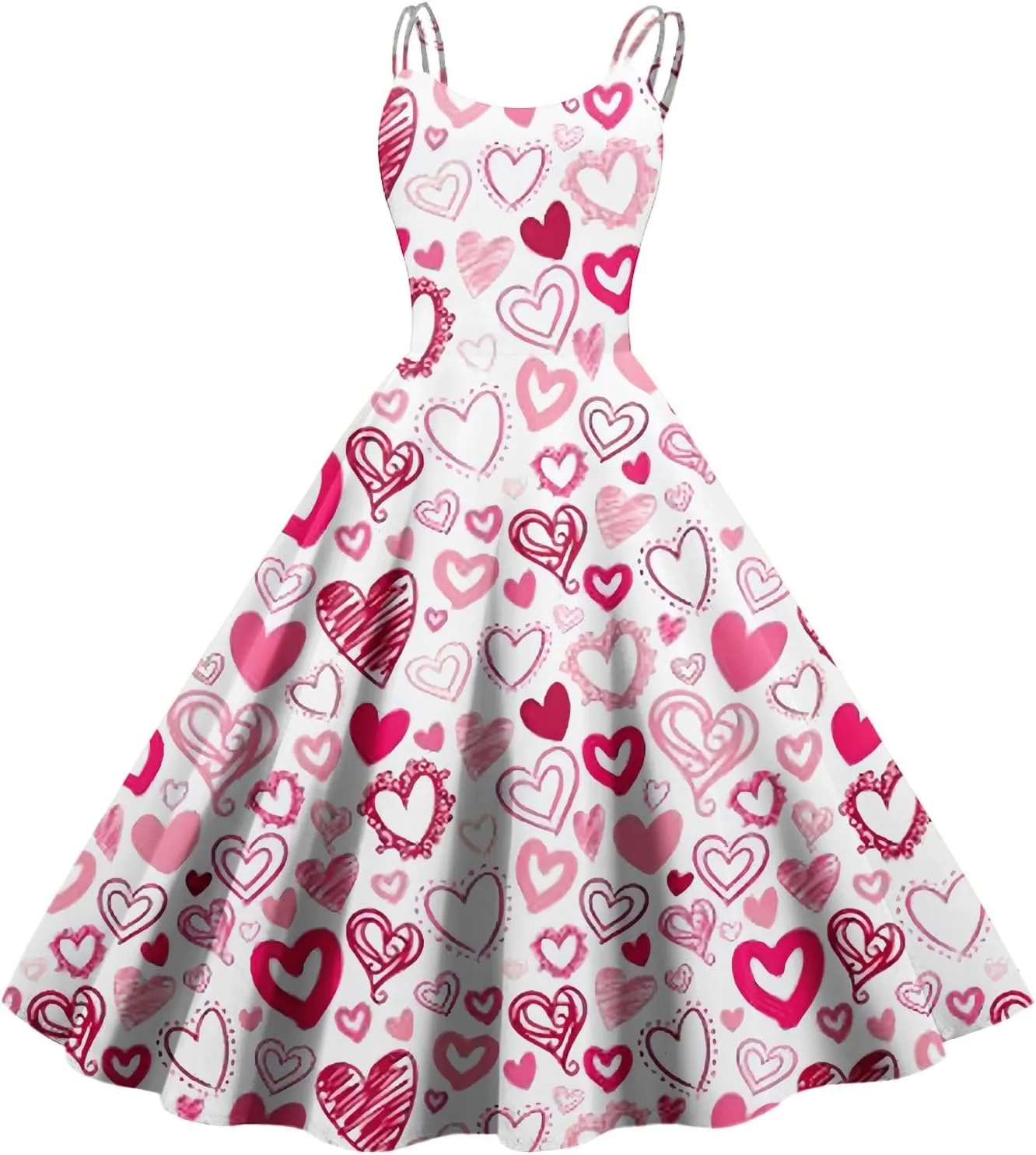 Women's Fashion Valentine's Day Printed Sexy Strapless Gothic Cocktail Dress Punk, Vintage Dress.