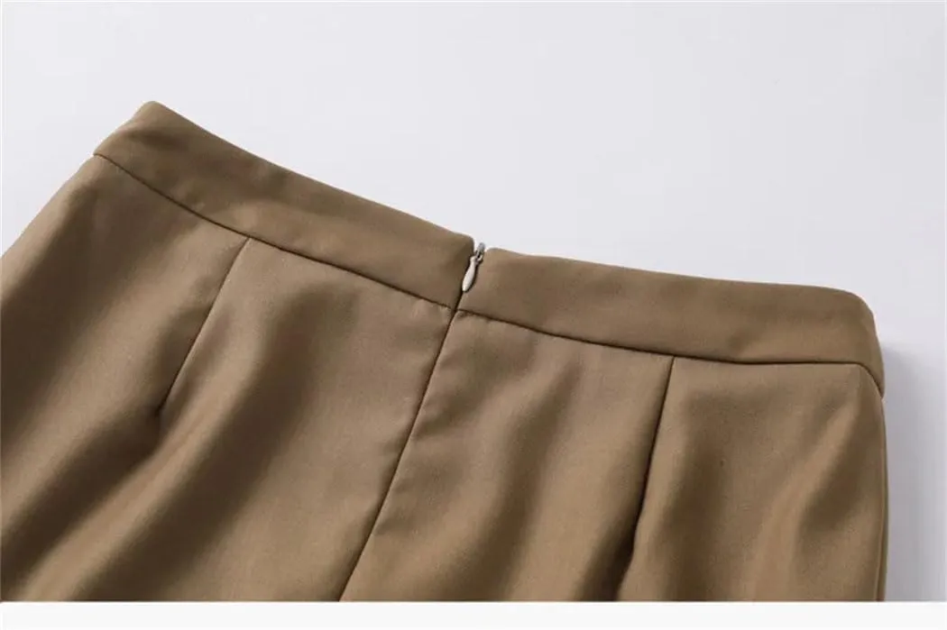 Women's Formal Business Blazer Skirt Suits Female Professional Blazer Bodycon Pencil Skirt 2Pc Set