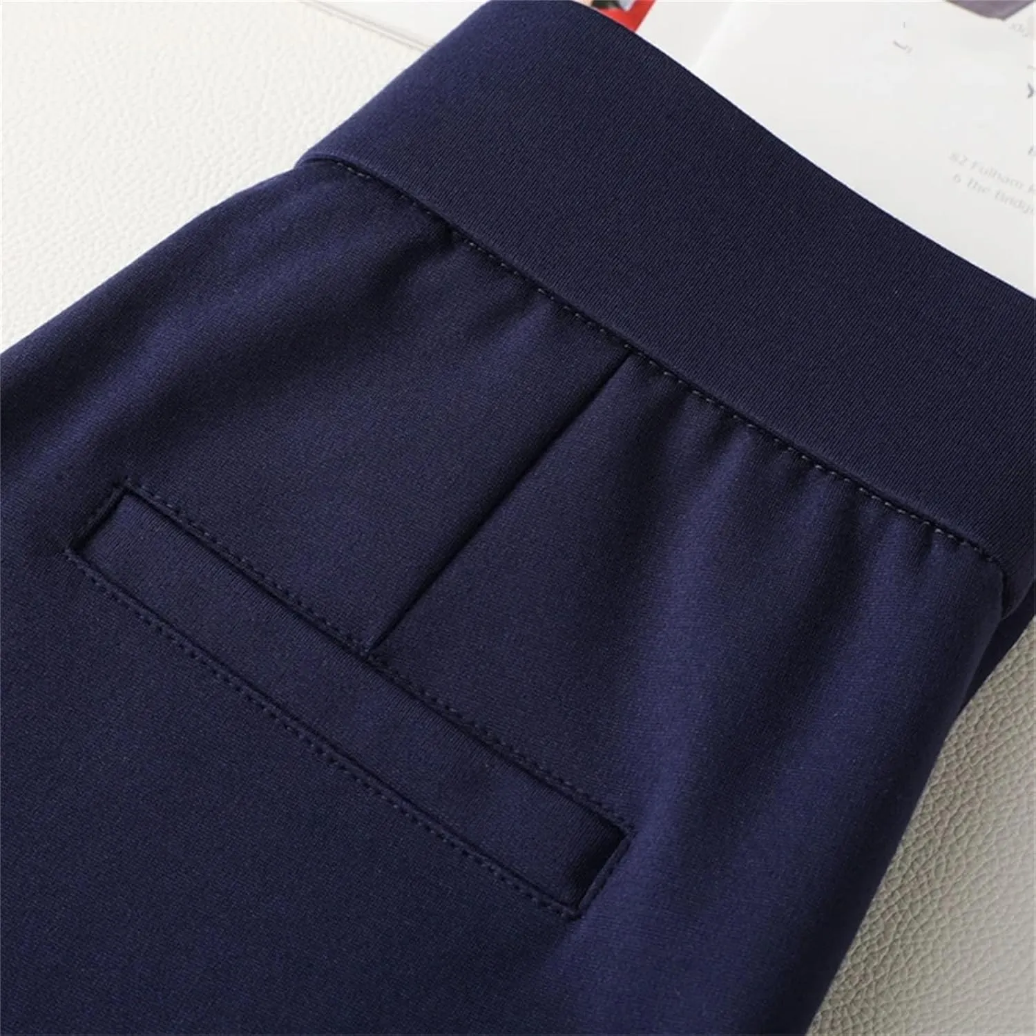 Women’s High Waist Straight Leg Work Pants Elastic Stretch Year-Round Commuter Trousers