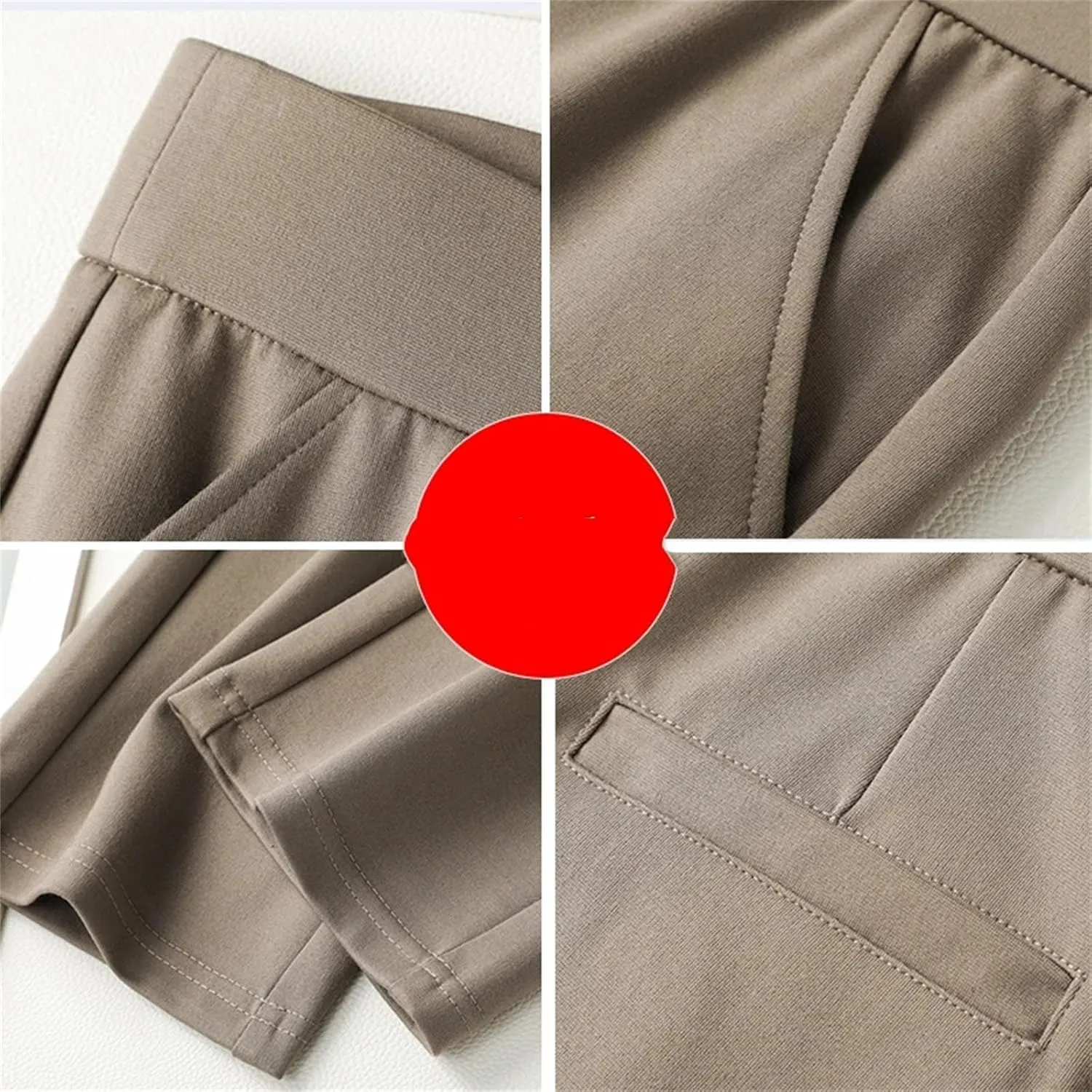 Women’s High Waist Straight Leg Work Pants Elastic Stretch Year-Round Commuter Trousers