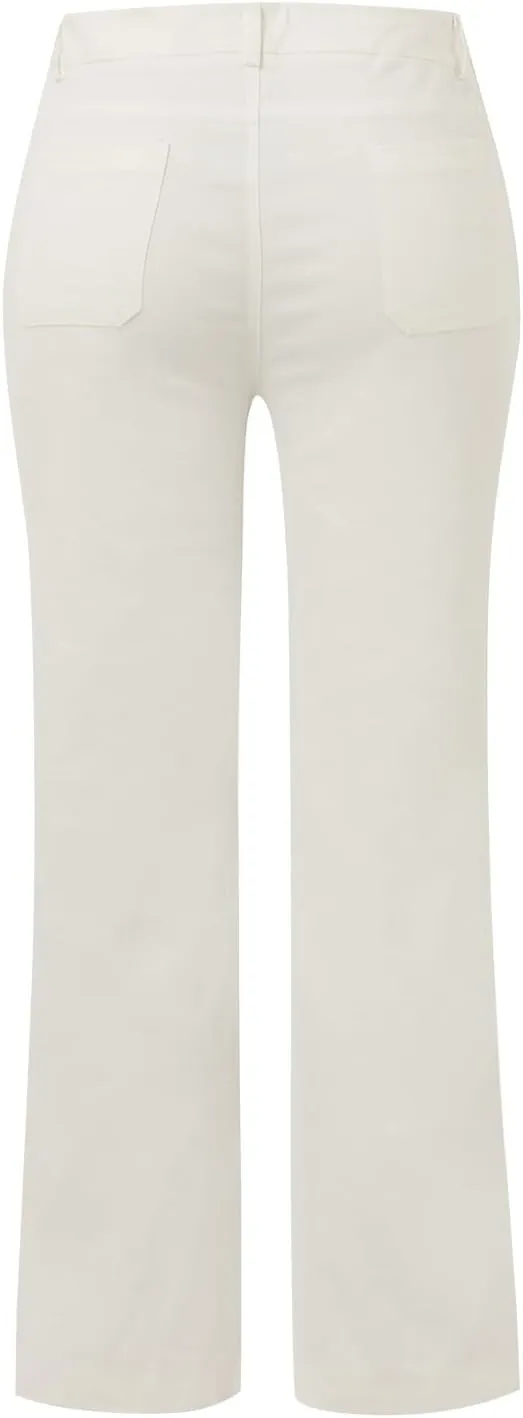 Women's High Waisted Flare Jeans Trendy Baggy Straight Leg Stretch Barrel Casual Wide Leg Bootcut Jeans Pants Trouser