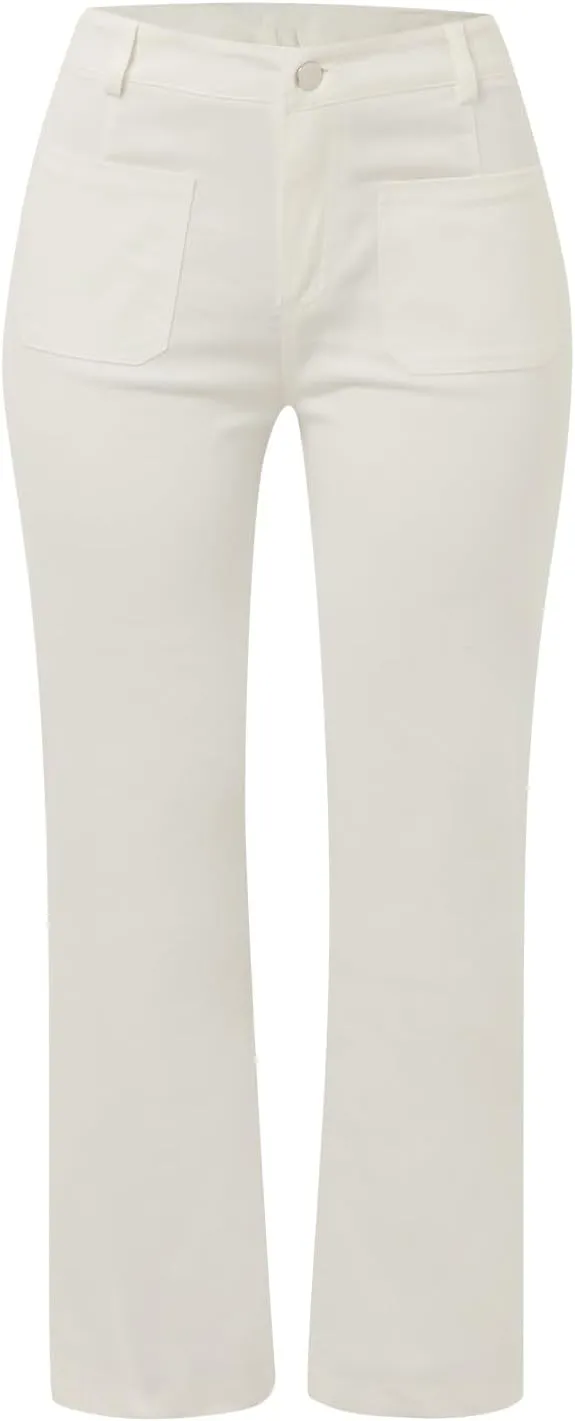 Women's High Waisted Flare Jeans Trendy Baggy Straight Leg Stretch Barrel Casual Wide Leg Bootcut Jeans Pants Trouser