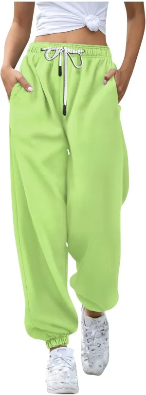 Women's High Waisted Jeans Fashion Solid Colour Casual Drawstring Elastic Waist Trousers Jeans, S-3XL