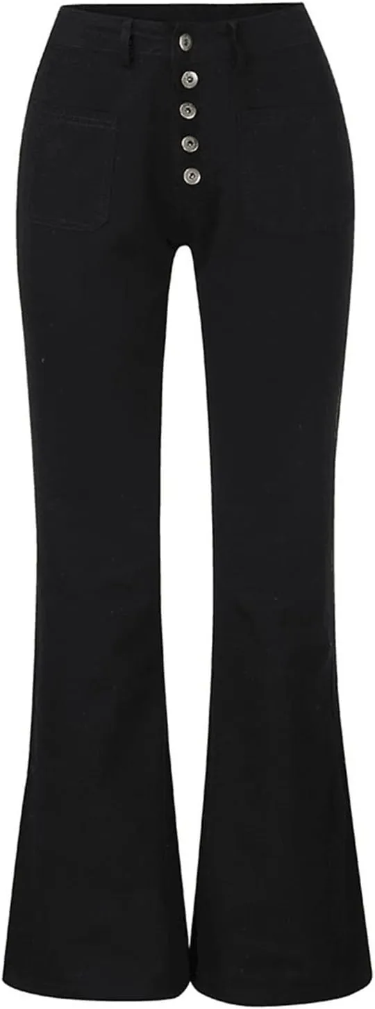 Womens Jeans Wide Leg Jeans Casual Fashion Straight Leg Loose Stretchy Tummy Control Trendy Jeans for Women 2024