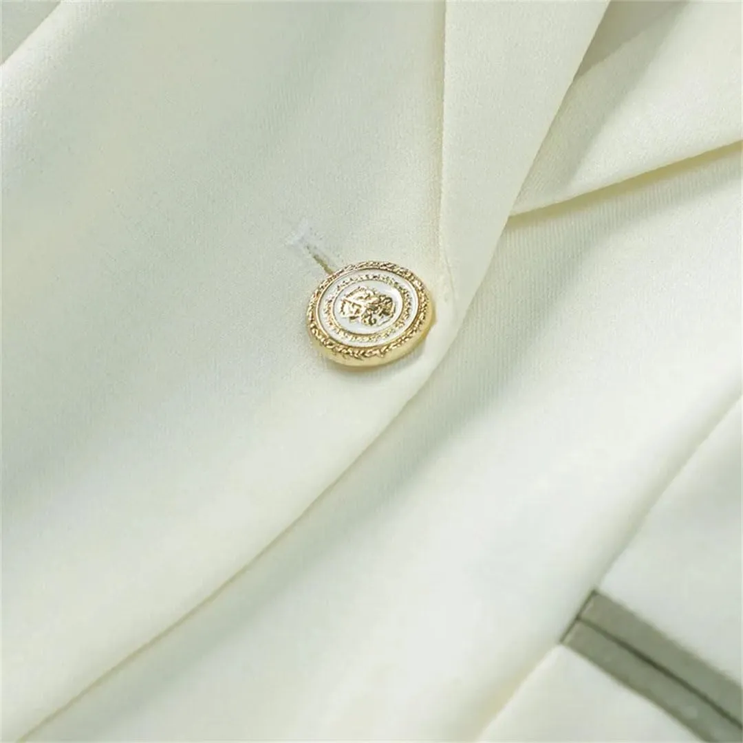 Women's Lapel Button Solid Color Slim Blazer Spring Casual Office Lady Suit Jacket