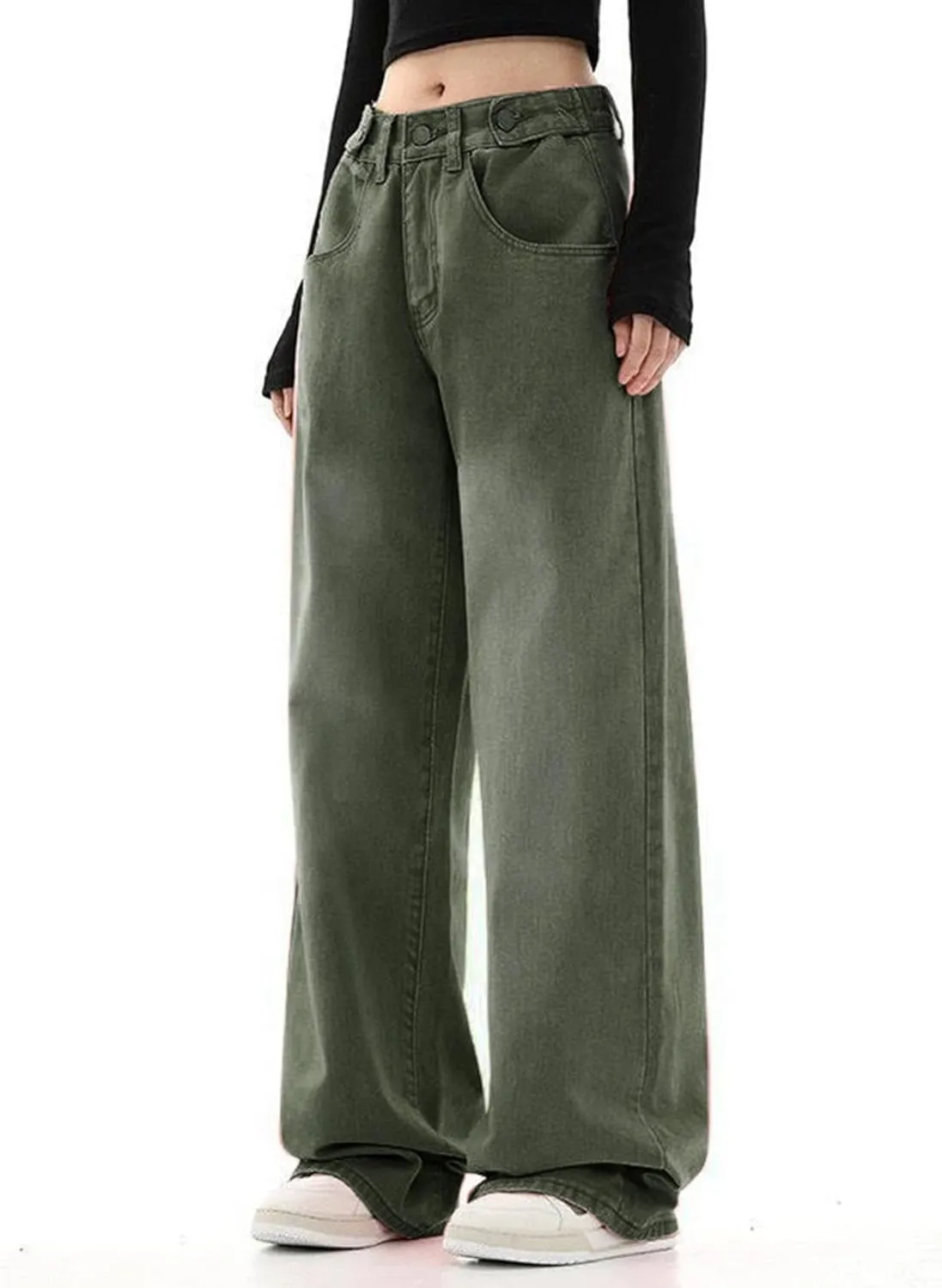 Women's Loose Baggy Jeans High Waisted Boyfriend Jeans Wide Leg Y2K Jeans