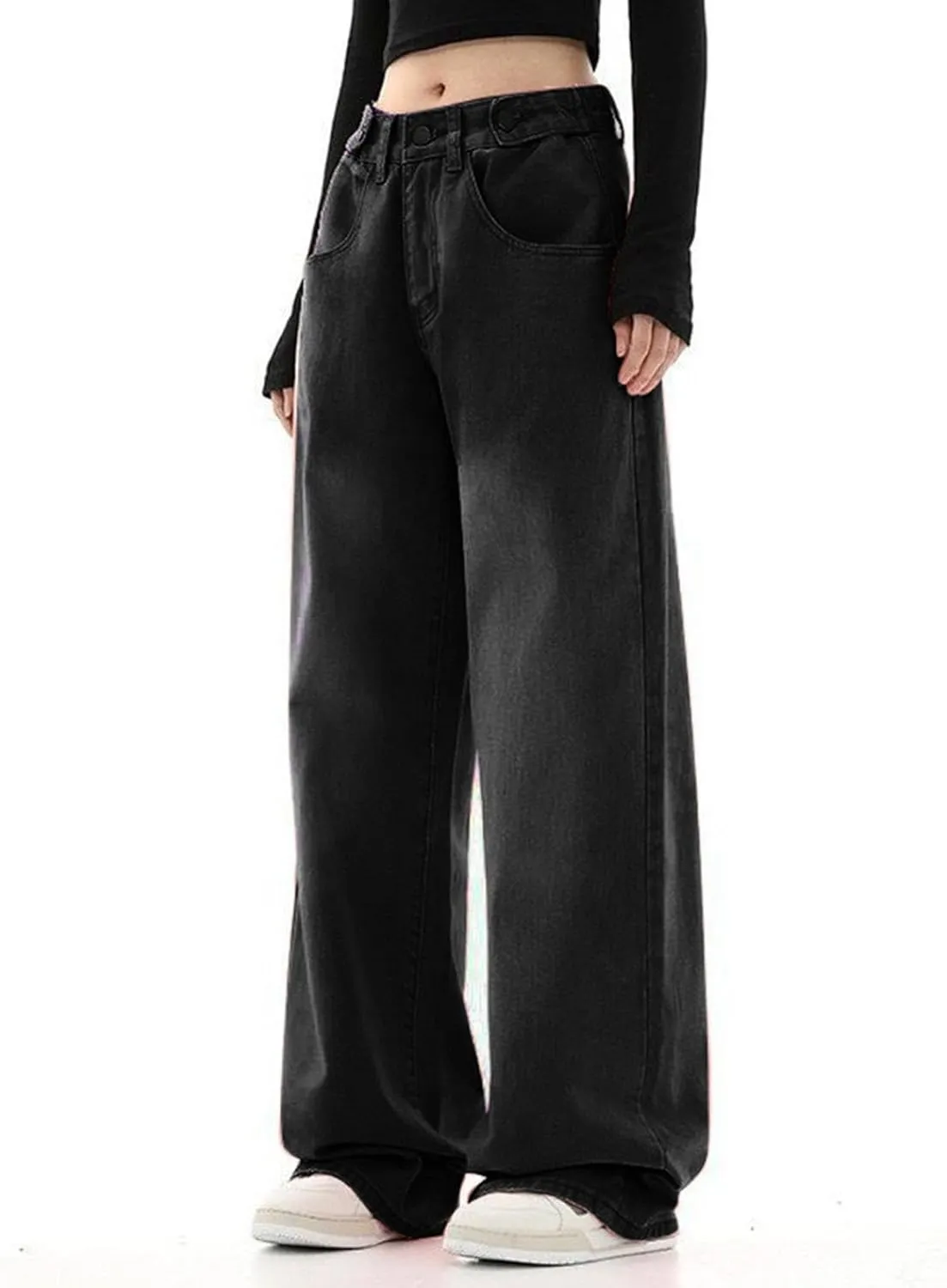 Women's Loose Baggy Jeans High Waisted Boyfriend Jeans Wide Leg Y2K Jeans