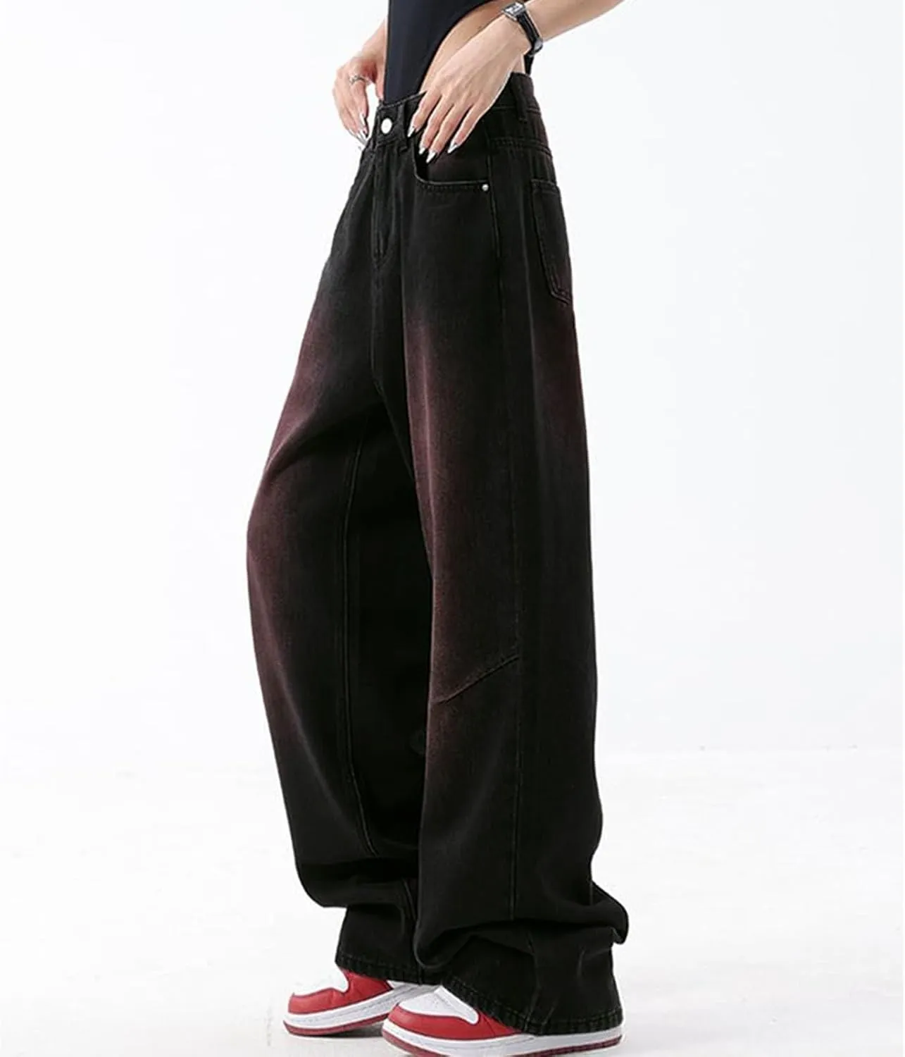 Women's Loose Baggy Jeans High Waisted Boyfriend Jeans Wide Leg Y2K Jeans