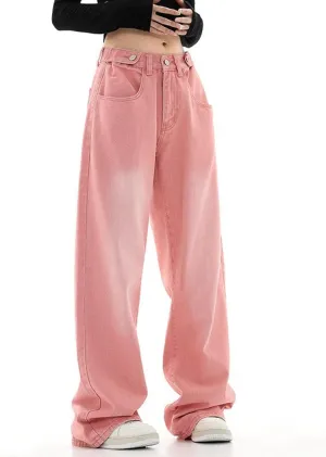 Women's Loose Baggy Jeans High Waisted Boyfriend Jeans Wide Leg Y2K Jeans