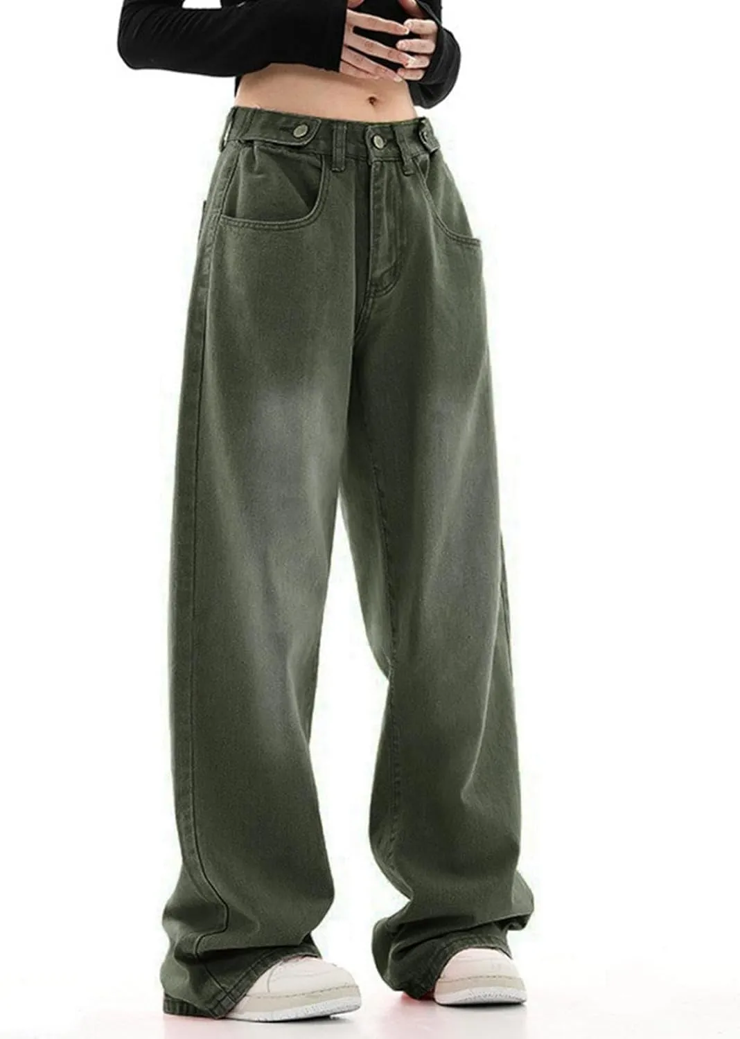 Women's Loose Baggy Jeans High Waisted Boyfriend Jeans Wide Leg Y2K Jeans