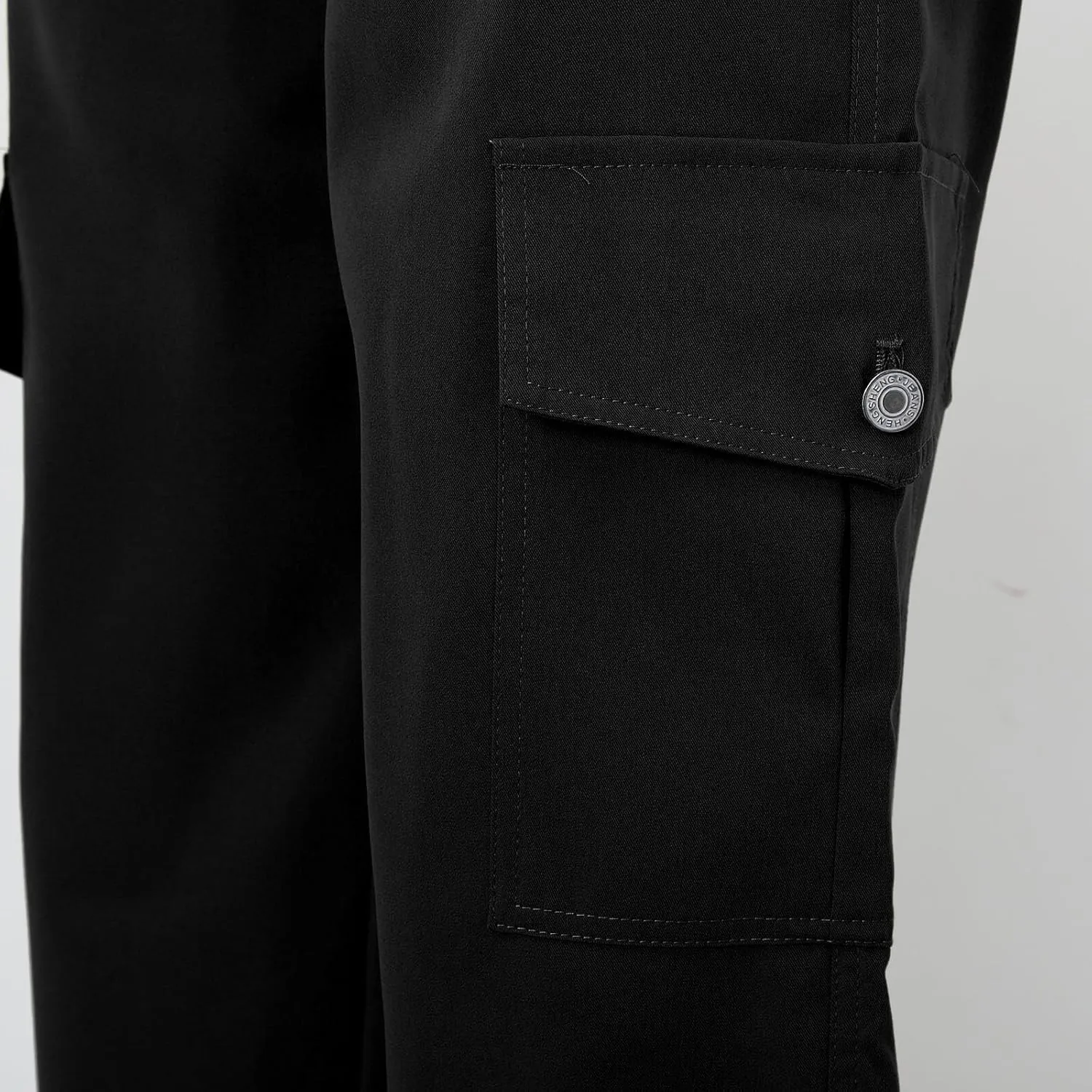 Women's Pocket High Waist Workwear Pants Casual Versatile Pants Plus Size Bell Bottoms