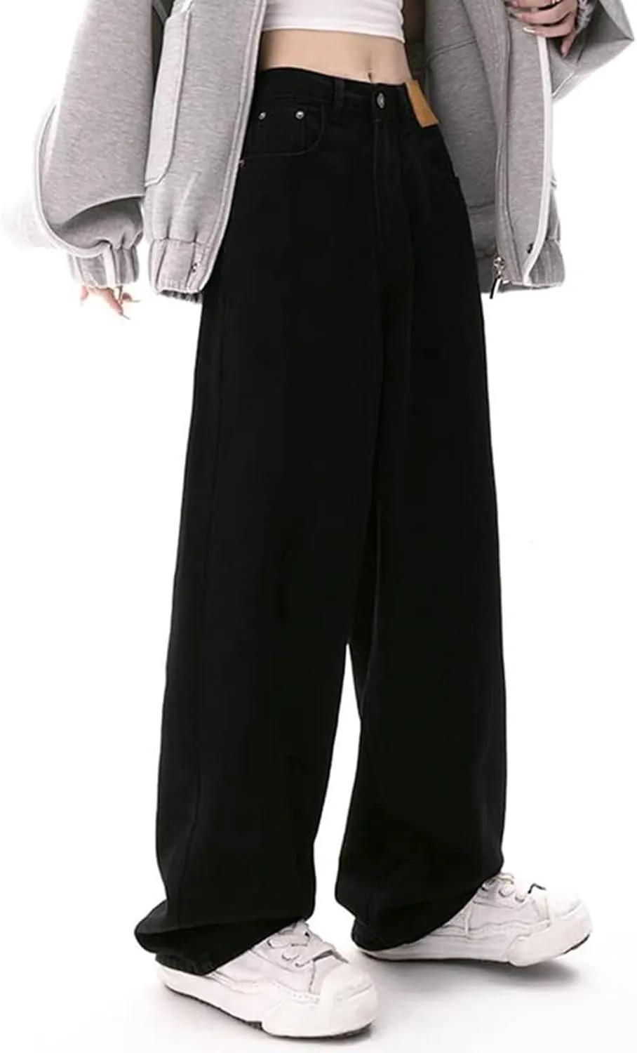 Women's Pocket High Waist Workwear Pants Casual Versatile Pants Plus Size Bell Bottoms