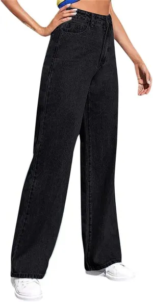 Womens Straight Leg Jeans Sweatpants That Look Like Jeans,Boyfriend Petite Sweatpant Jeans High Waisted with Pockets