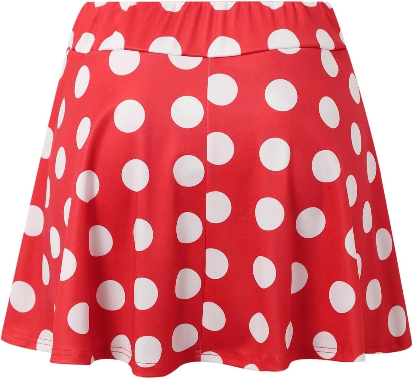 Womens Stretchy Flared A-Line Mini Skater Skirt Elastic Waist Basic Versatile Pleated Casual Fit Everyday Party