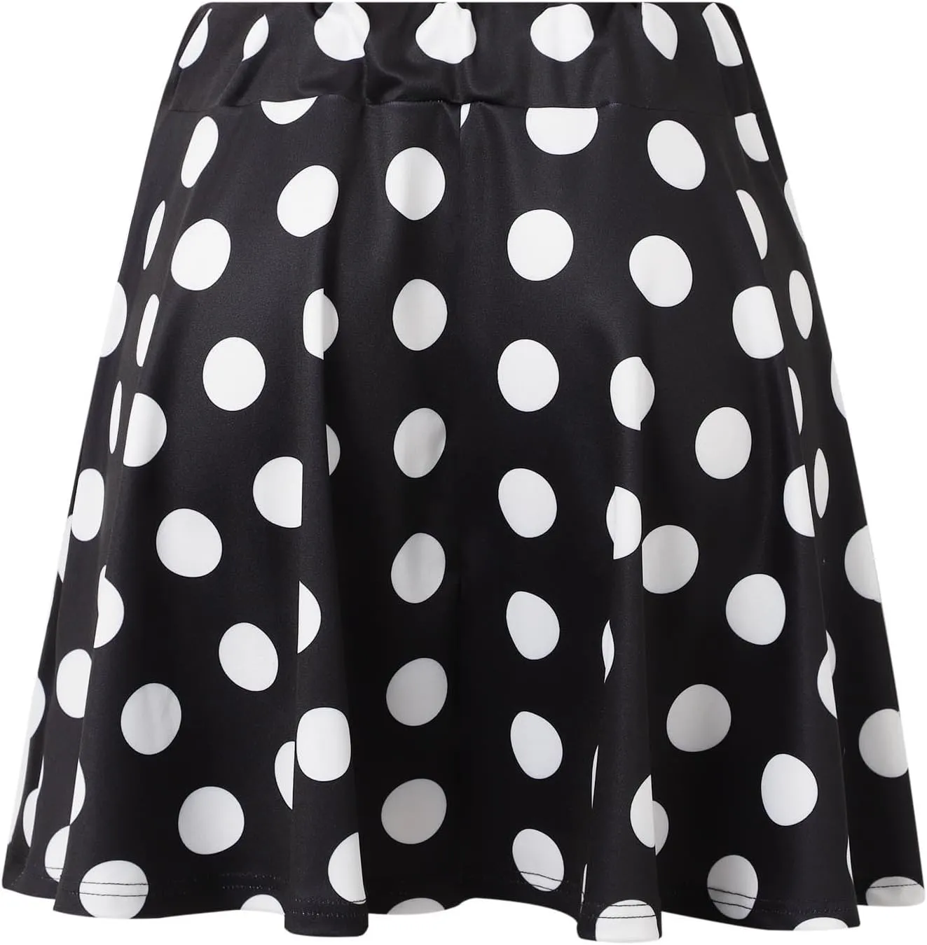 Womens Stretchy Flared A-Line Mini Skater Skirt Elastic Waist Basic Versatile Pleated Casual Fit Everyday Party