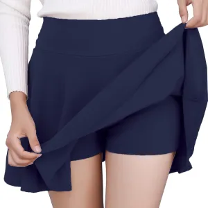 Women's Summer 2025 Basic Versatile Stretchy Flared Casual Flowy Mini Skater Skirt, M-5XL